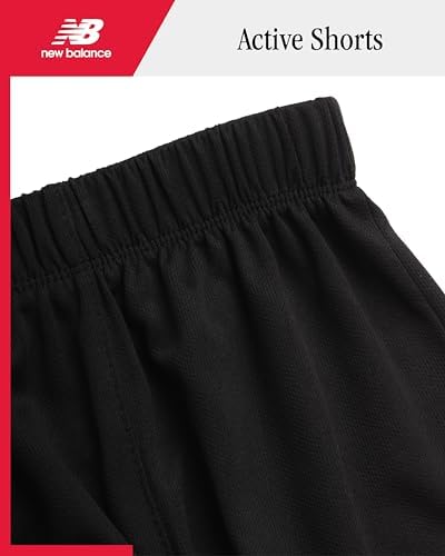 New Balance Girls Athletic Shorts - Active Performance Mesh Running Shorts - Dolphin Gym Shorts For Girls (Sizes: 7-16)