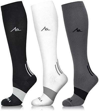 NEWZILL Medical Compression Socks for Women & Men Circulation 20-30 mmHg Best Support for Running Athletic Cycling Nursing Travel Work and Fitness