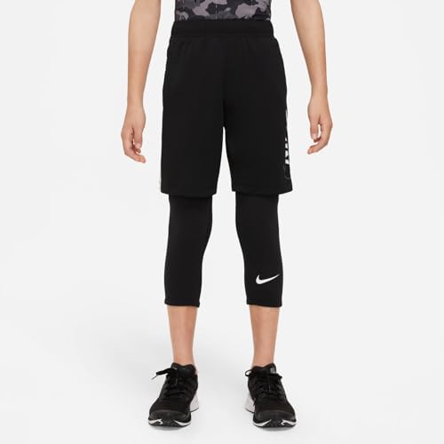 Nike Boys' Pro Dri-FIT 3/4 Length Tights Size L Black