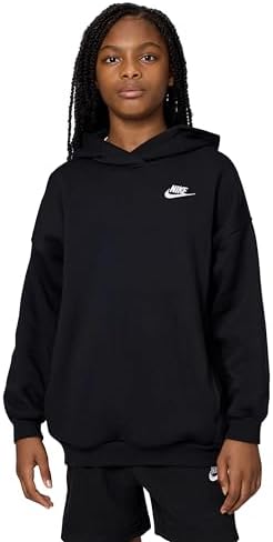 Nike Girls' Sportswear Club Fleece Oversized Pullover Hoodie