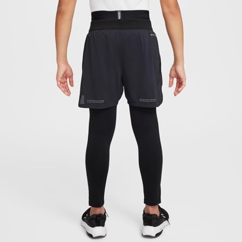 Nike Pro Warm Big Kids' (Boys') Dri-FIT Training Tights (HF4364-010 Black/White)