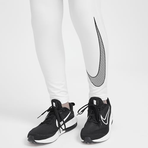 Nike Pro Warm Big Kids' (Boys') Dri-FIT Training Tights (HF4364-100 White/Black)
