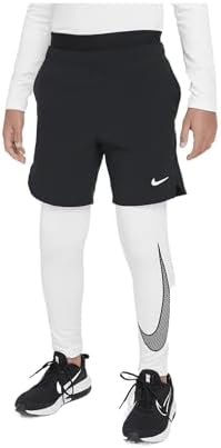 Nike Pro Warm Big Kids' (Boys') Dri-FIT Training Tights (HF4364-100 White/Black)