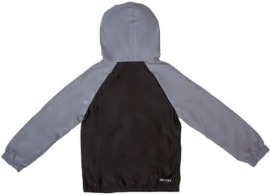 Nike Sportswear Light Weight Hooded Windrunner Full-Zip Jacket - Black/Grey - Kids Size 7