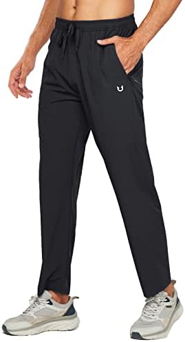 NORTHYARD Men's Athletic Pants Running Workout Joggers Lightweight Gym Jogging Track Casual Sweatpants with Zipper Pockets