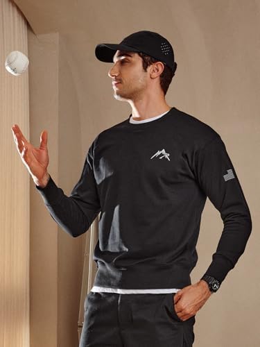 NORTHYARD Men's Crewneck Sweatshirt Long Sleeve Cotton Pullover Sweatshirts Casual Workout Athletic Sport Gym Shirt