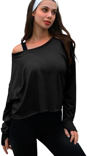 Open Back Workout Tops For Women Long Sleeve Cropped Athletic Clothes Gym Running Yoga Low Impact Sports T Shirts