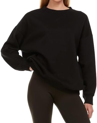 Oversized Sweatshirt for Women – Crewneck Fleece Pullover Sweatshirt Plus Size Included