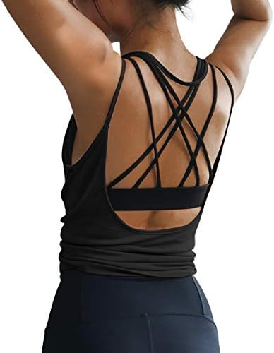 OYANUS Womens Summer Workout Tops Sexy Backless Yoga Shirts Open Back Activewear Running Sports Gym Tank Tops