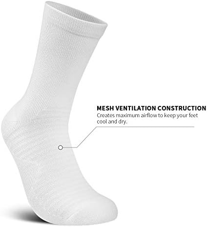 PAPLUS Compression Athletic Crew Socks (6 Pairs) For Men & Women