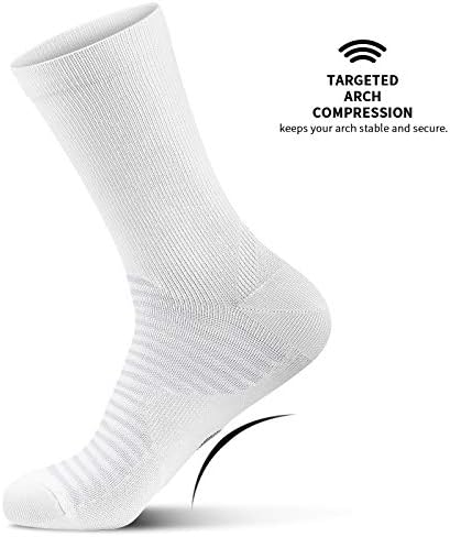 PAPLUS Compression Athletic Crew Socks (6 Pairs) For Men & Women