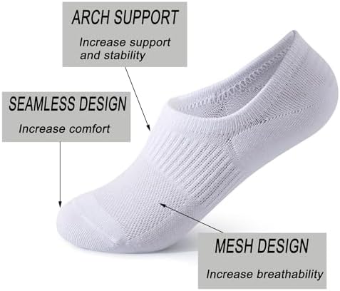 Pareberry 8 Pairs Boys Girls No Show Mesh Socks Cotton Non Slip Low Cut Arch Support Socks