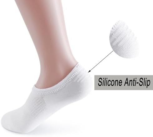 Pareberry 8 Pairs Boys Girls No Show Mesh Socks Cotton Non Slip Low Cut Arch Support Socks