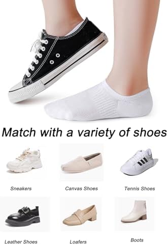 Pareberry 8 Pairs Boys Girls No Show Mesh Socks Cotton Non Slip Low Cut Arch Support Socks
