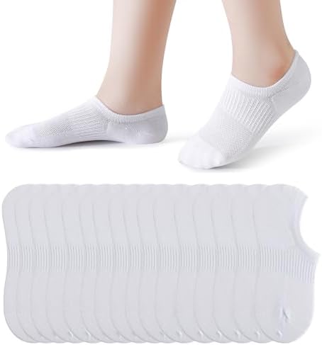 Pareberry 8 Pairs Boys Girls No Show Mesh Socks Cotton Non Slip Low Cut Arch Support Socks