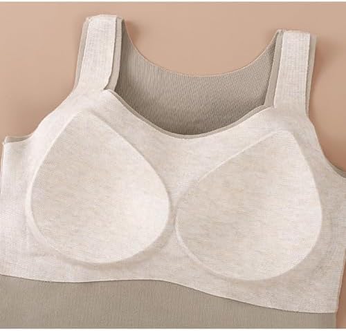 Patiyu Shop Built Bra Cashmere Warm Sweater Women 2 In 1 Warming Vest Patiyu Thickened Warm Tank Top With Shelf Bra