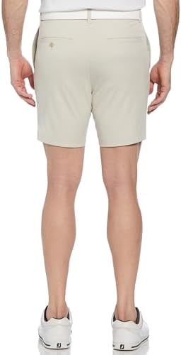 PGA TOUR Mens 7” Flat Front Performance Stretch Golf Shorts With Active Waistband