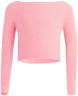 Phoeswan Kids Girl's Ballet Sweater Soft Warm Up Active Sweater Pullover Dance Sweater For Leotards