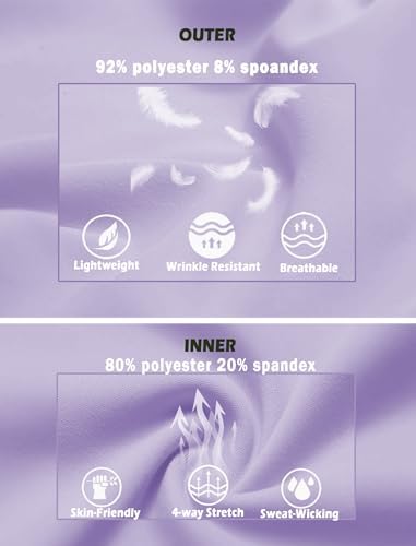 PINSPARK Womens Pleated Tennis Skirt Double Ruffle Golf Skort Tummy Control Athletic Skirts With 3 Pockets Workout Pickleball