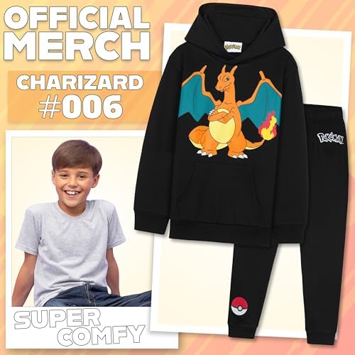 Pokemon Tracksuit Set Boys Teens 2 Pc Hoodie Joggers Anime Hoodie Sweatpants Kids Clothes Teen Apparel Gifts For Boys