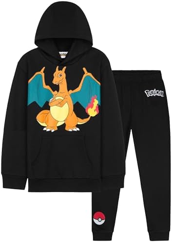 Pokemon Tracksuit Set Boys Teens 2 Pc Hoodie Joggers Anime Hoodie Sweatpants Kids Clothes Teen Apparel Gifts for Boys