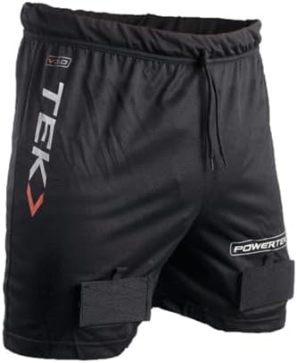 PowerTek Junior Boys Mesh Loose-Fit Ice Hockey Jock Shorts Cup & Sock Tabs