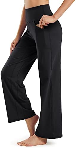 Promover Wide Leg Pants Woman Yoga Pants With Pockets Stretch Loose Casual Lounge Sweatpants Petite/Regular/Tall
