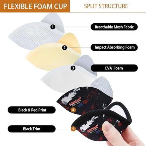 Protective Athletic Soft Foam Cup Youth Sized Ages 7-11 Kids For Baseball Football Lacrosse