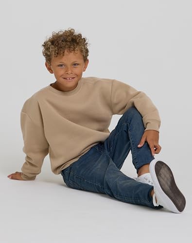 PURE CHAMP 3 Pack Boys Sweatshirts Long Sleeve Boy Crewneck Relaxed Soft Essentials Teen Pullover Sweaters For Youth Kids