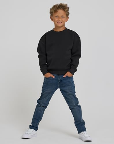 PURE CHAMP 3 Pack Boys Sweatshirts Long Sleeve Boy Crewneck Relaxed Soft Essentials Teen Pullover Sweaters For Youth Kids