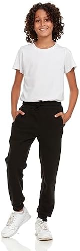 PURE CHAMP 3Pk Boys Sweatpants Fleece Athletic Workout Kids Clothes Boys Joggers With Zipper Pocket And Drawstring Size 4-20