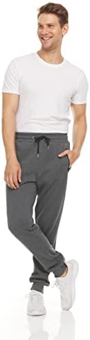 PURE CHAMP Mens 3 Pack Fleece Active Athletic Workout Jogger Sweatpants For Men With Zipper Pocket And Drawstring Size S-3XL