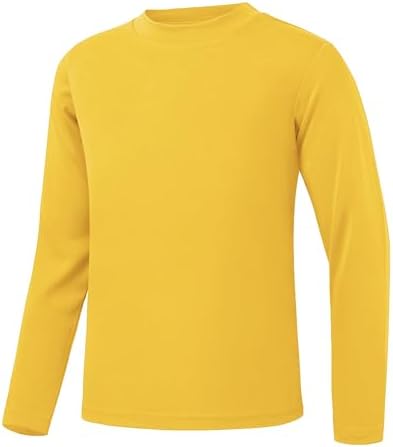 QBK 4T To Youth Neon Shirt Kids UPF 50+ Dry Fit Athletic Long Sleeve T Shirts For Boys And Girls-Moisture Wicking Rash Guard
