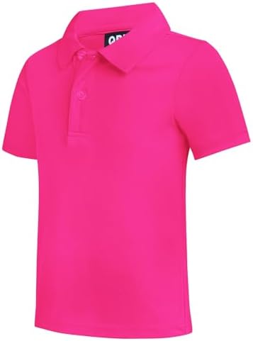 QBK Toddler To Youth Boys' Performance Polo Kids Collared Golf Shirt School Uniform