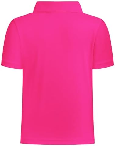 QBK Toddler To Youth Boys' Performance Polo Kids Collared Golf Shirt School Uniform