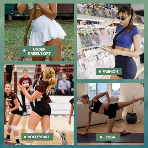 QGGQDD Workout Biker Shorts For Women - 3"/5"/8" High Waisted Tummy Control Spandex Booty Shorts For Gym Yoga Volleyball