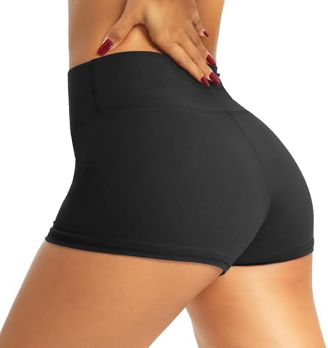 QGGQDD Workout Biker Shorts for Women - 3"/5"/8" High Waisted Tummy Control Spandex Booty Shorts for Gym Yoga Volleyball