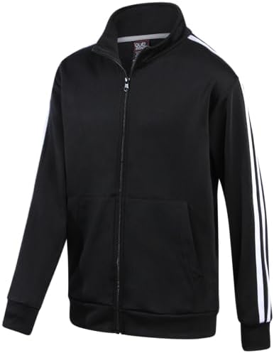 Quad Seven Boys Tracksuit Set - 2 Piece Athletic Tricot Zip Up Boys Sweatshirts And Jogger Pants Outfit (Sizes 4-18)