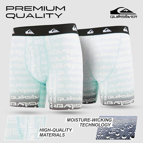 Quiksilver Mens Underwear 4 Pack Boxers For Men Supersoft Brushed Polyester Mens Boxer Briefs