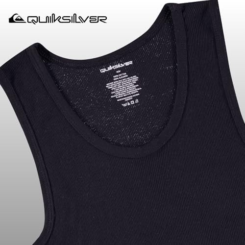 Quiksilver Undershirt Tank Tops For Men - 5 Pack Lightweight Ribbed Tanktops