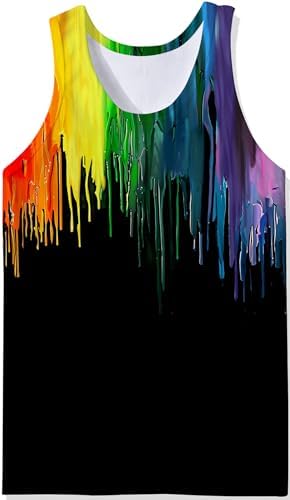 RAISEVERN Men's Tank Tops Summer Sleeveless Tee Cool Workout T-Shirts Beach Athletic Undershirts RAISEVERN Men's Tank Tops Summer Sleeveless Tee Cool Workout T-Shirts Beach Athletic Undershirts