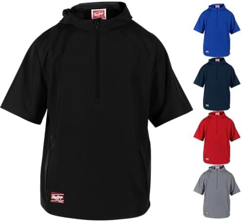 Rawlings Boys Colorsync Short Sleeve Hooded Cage Jacket Youth Sizes Multiple Colors