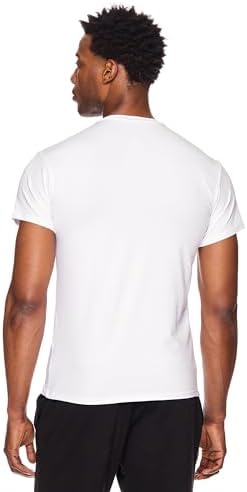 RBX Active Men's V-Neck Undershirts Short Sleeve Soft And Breathable 2-Pack Moisture Wicking T-Shirts For Men