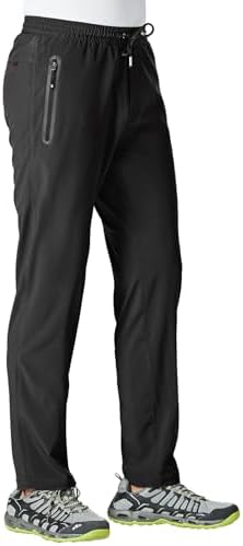 Rdruko Men's Casual Pants Lightweight Quick Dry Hiking Running Workout Outdoor Sports Sweat Pants