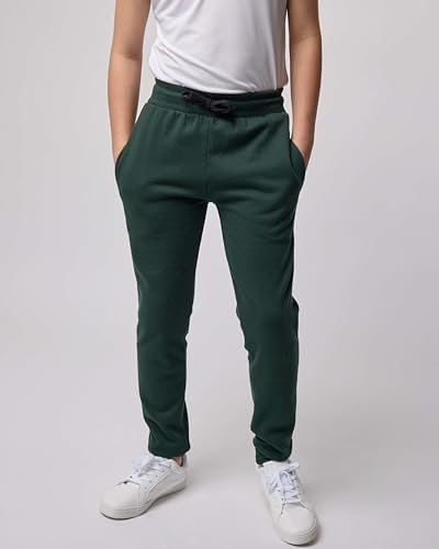 Real Essentials 3 Pack: Boys' Cotton Fleece Jogger Sweatpants - Active Athletic Youth Pants For Teens With Pockets