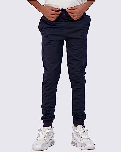 Real Essentials 3 Pack: Boys Joggers With Pockets – Boys Sweatpants Athletic Jogger Pants For Kids (Sizes 4–18)
