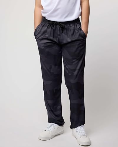 Real Essentials 3 Pack: Boys' Mesh Open Bottom Active Sweatpants With Pockets & Drawstring