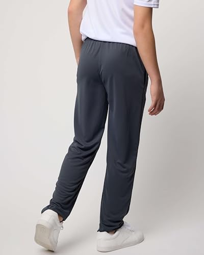 Real Essentials 3 Pack: Boys' Mesh Open Bottom Active Sweatpants With Pockets & Drawstring