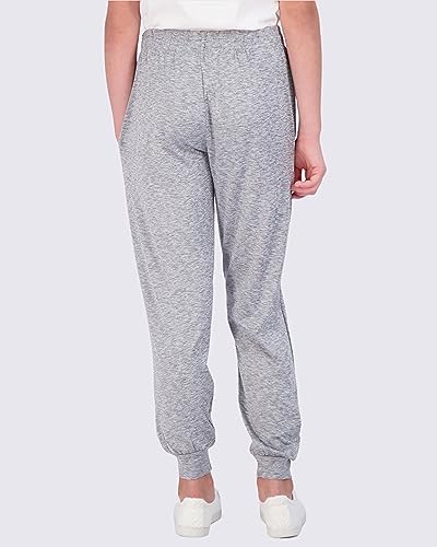 Real Essentials 3 Pack: Girls' Dry-Fit Jogger Sweatpants Soft Active Athletic Kids Joggers With Pockets & Drawstring
