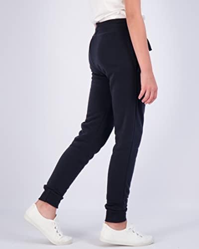Real Essentials 3 Pack: Girls' Fleece Joggers Soft Active Performance Casual Sweatpants(Ages 7-16)